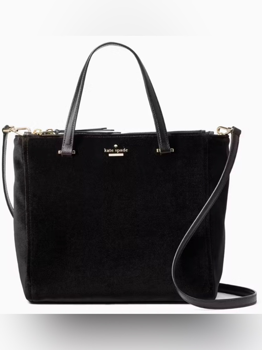 KATE SPADE ♠️ New York 🖤KONA🖤DAWN PLACE VELVET SATCHEL CROSSBODY BAG 🌟EUC🌟